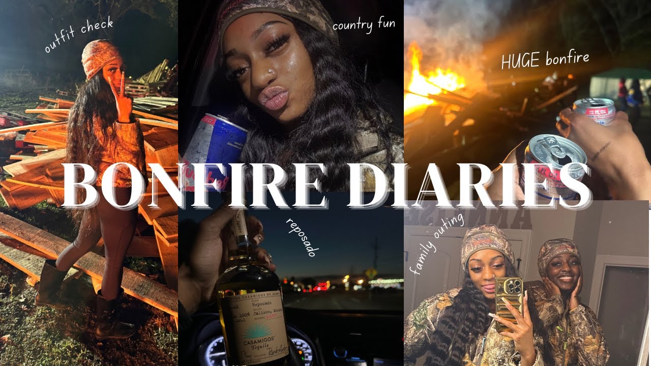 Bonfire Diaries Vlog | Big Bonfire + Country Fun + Drinking