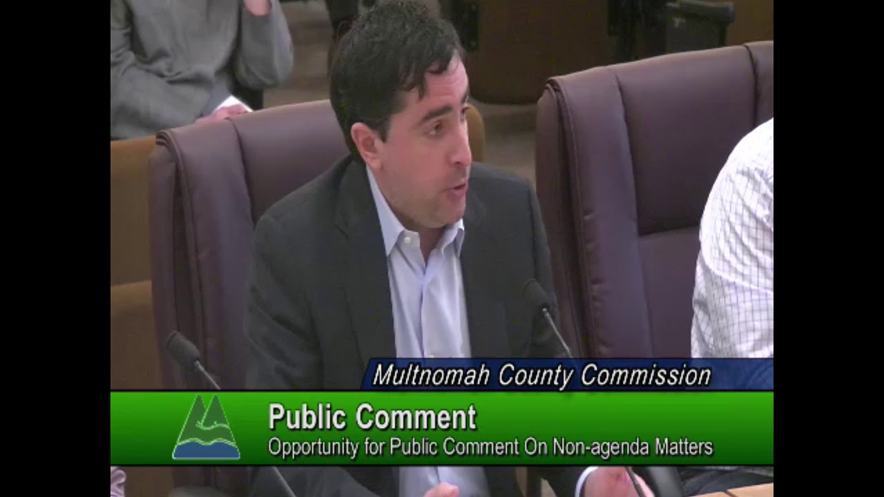 Jason Kafoury Addresses Multnomah County on Campaign Finance Reform