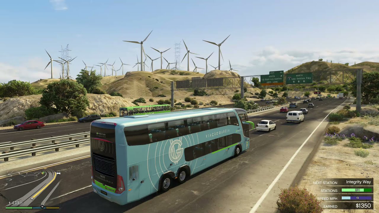 GTA V Ônibus Viação Garcia Marcopolo Paradiso G7 1800 DD Mod Bus.