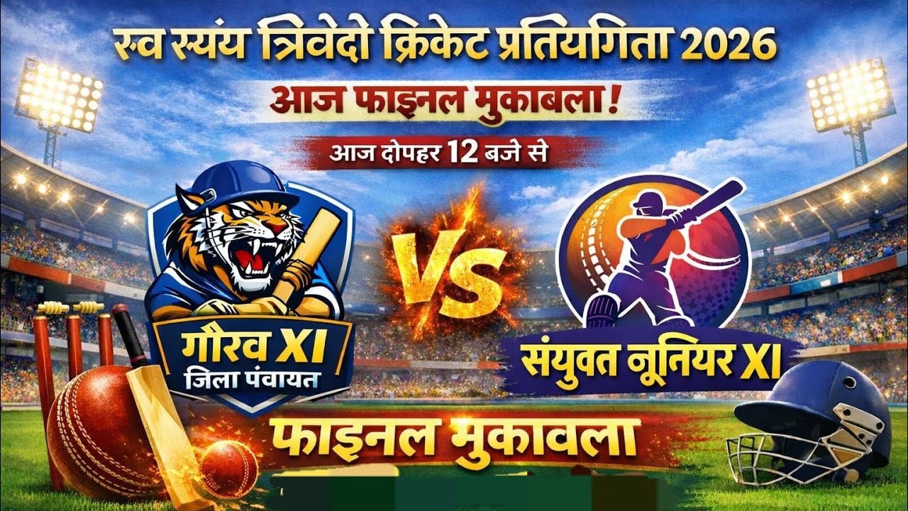 ♦️ स्व• स्वयं त्रिवेदी क्रिकेट प्रतियोगिता 2026 ||  Final Match 🔥🏏 