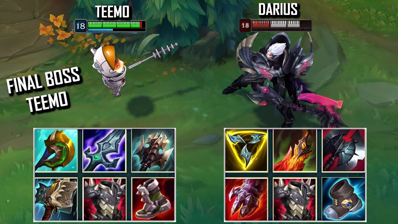 BRUISER TEEMO vs DARIUS FULL BUILD FIGHTS & Best Pentakills!