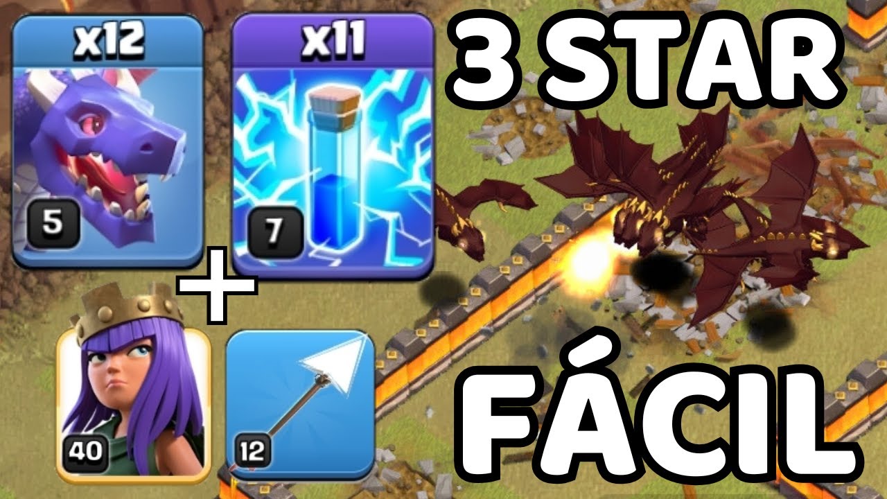 Estrat&eacute;gia De Ataque CV10, Forte e F&aacute;cil de Usar, da 3 Estrelas Em CV10 na Guerra - Clash Of Clans