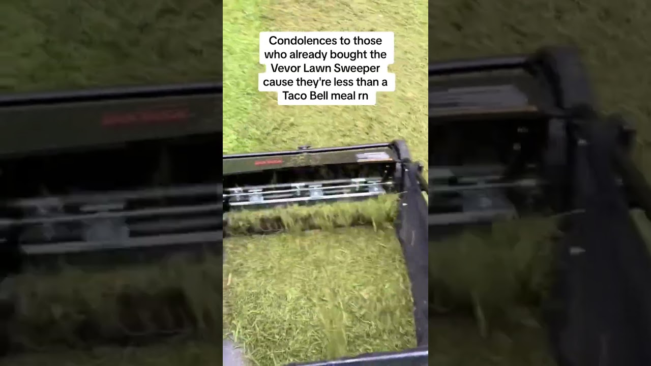 Upgrade your yard game with this amazing lawn sweeper #lawnsweeper