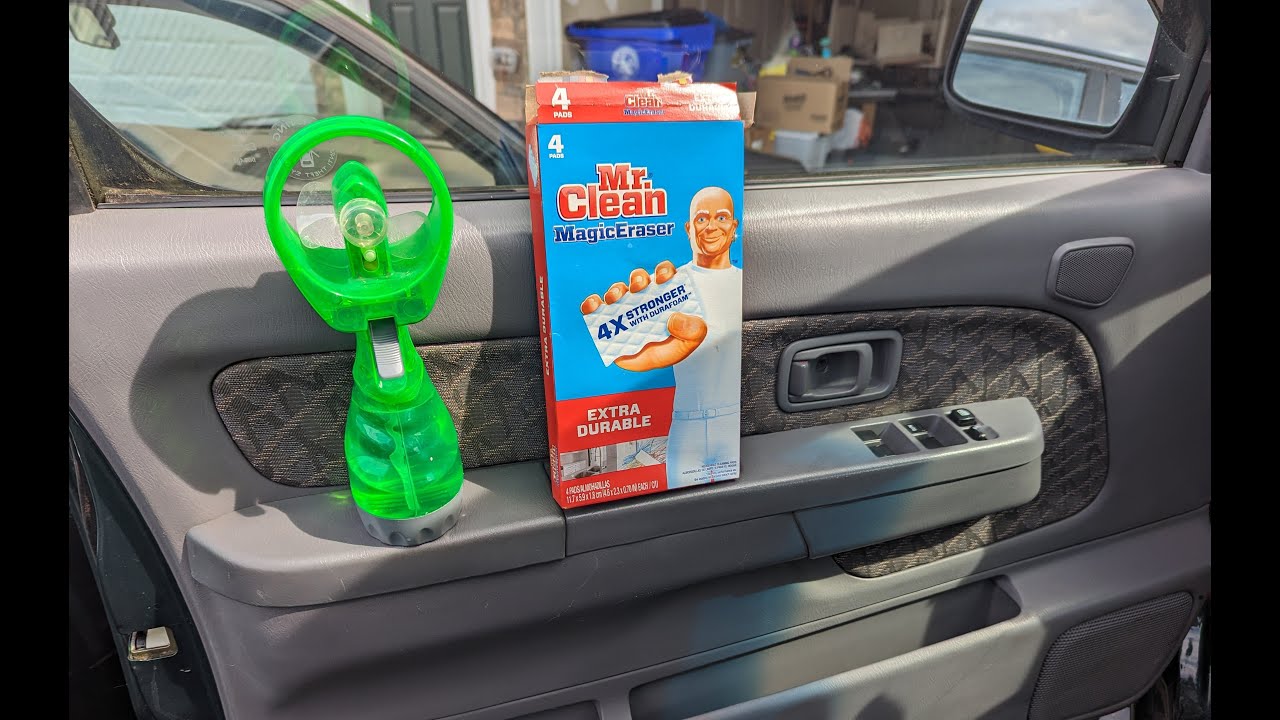 Mr. Clean Magic Eraser door panel cleaning