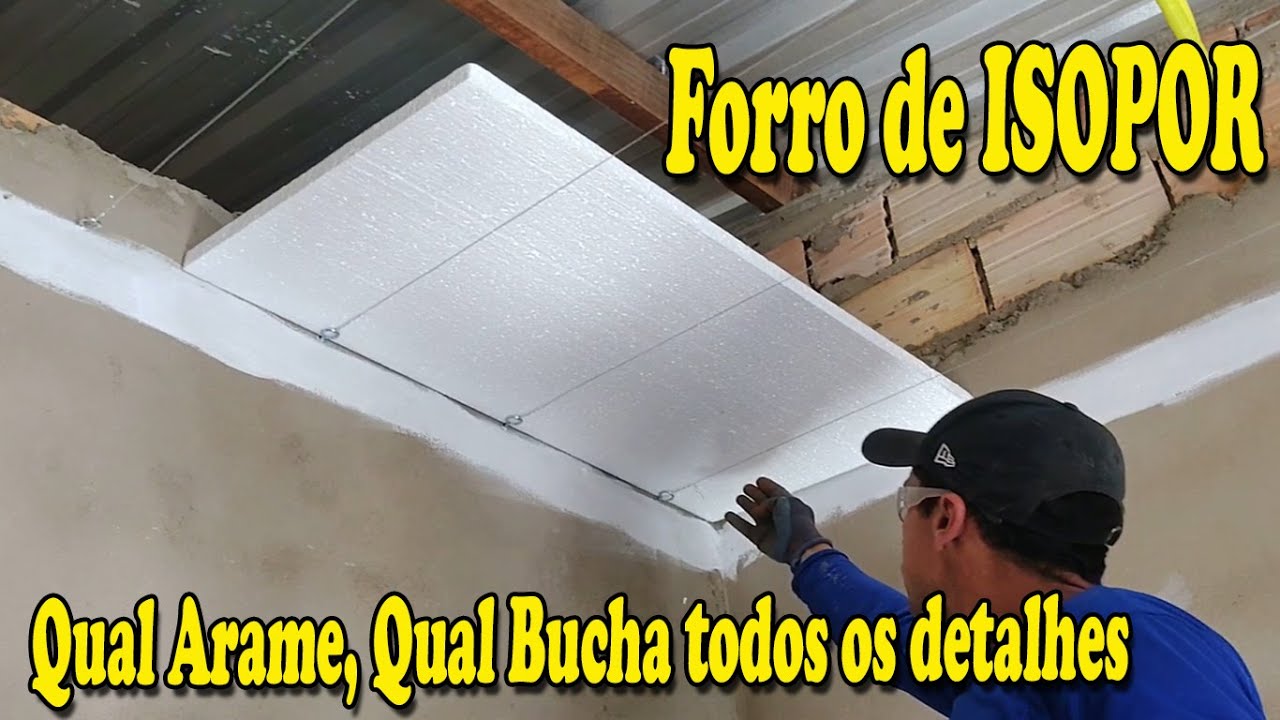 Qual distanciamento para o arame no Forro de Isopor