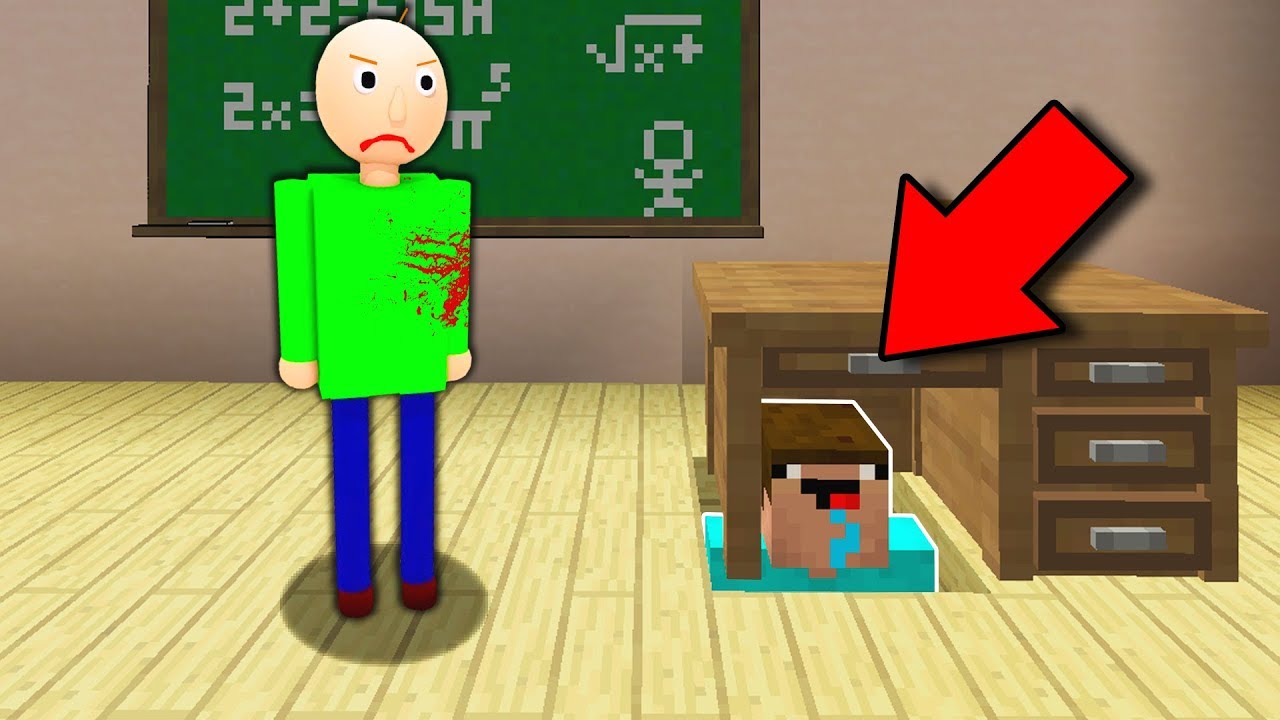 NOOB ĐI HỌC GẶP *THẦY GIÁO BALDI* TRONG MINECRAFT!!