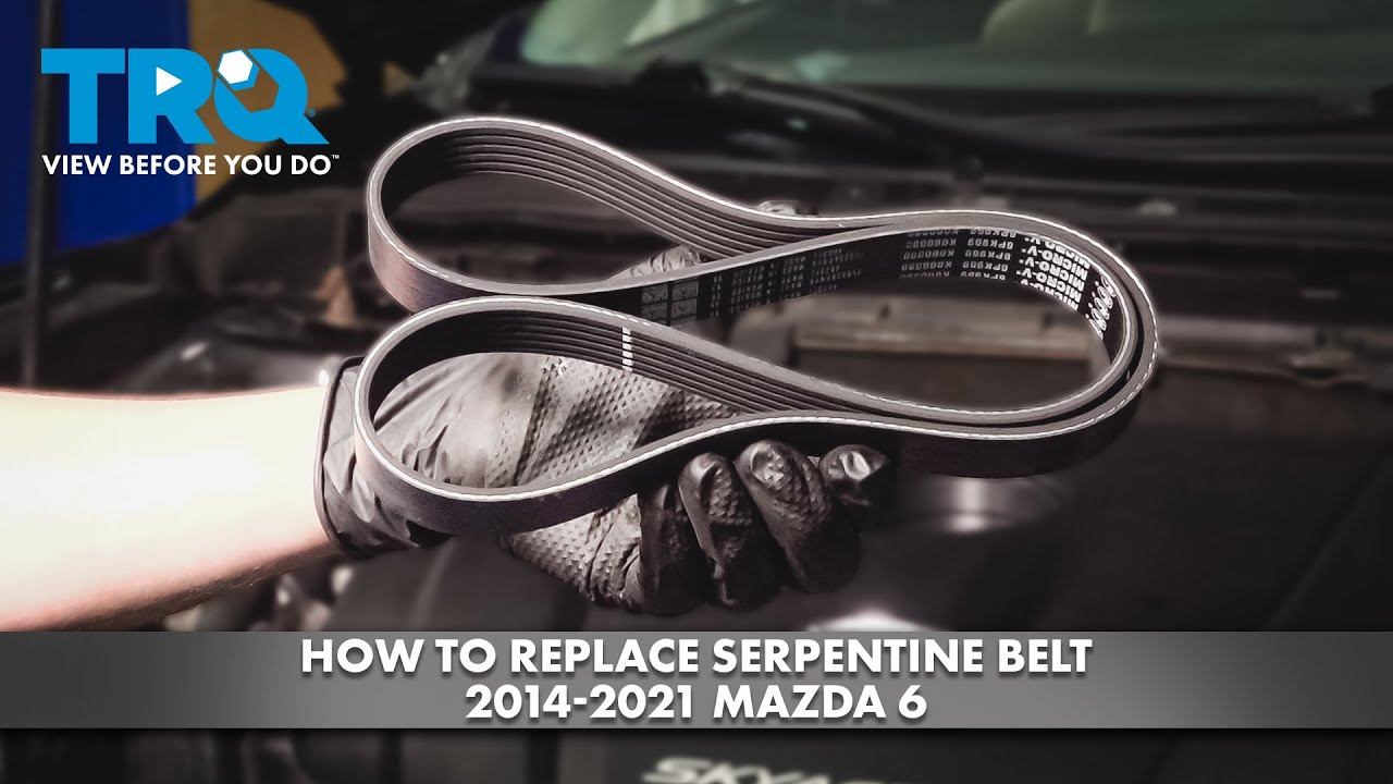 Как заменить поликлиновой ремень на Mazda 6 2014-2021 годов