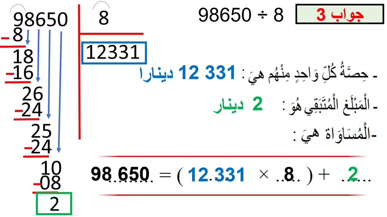 إمتحان رقم 1 الفصل 2 سنة 4 إبتدائي