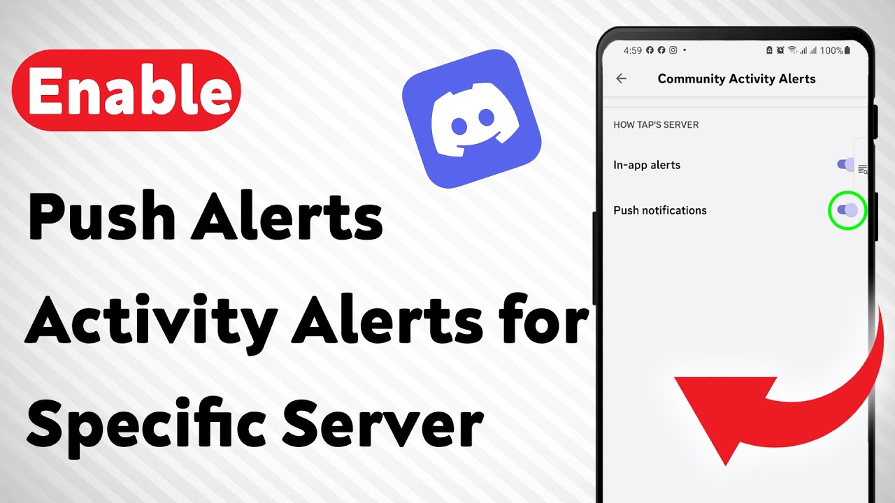 How to Enable Push Notifications Activity Alerts for a Specific Server on Discord (Updated)