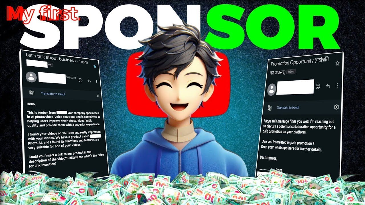 My First Sponsorship! | Earned Money for the First Time | YT Sensor