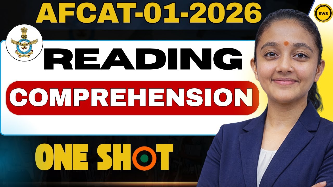 AFCAT English LIVE -01🔴 | Reading Comprehension One Shot | Short Tricks + PYQs