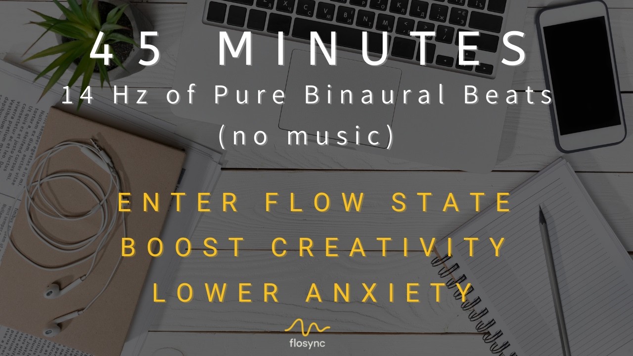 14 Hz SMR Pure Binaural Beats (NO MUSIC): Improve Concentration & Creativity #binauralbeats #focus