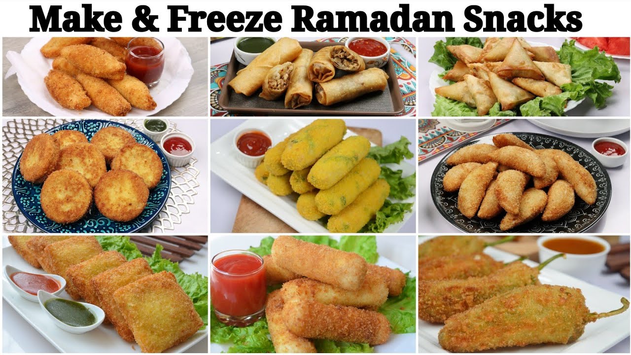 9 MAKE & FREEZE IFTAR SNACKS by (YES I CAN COOK)