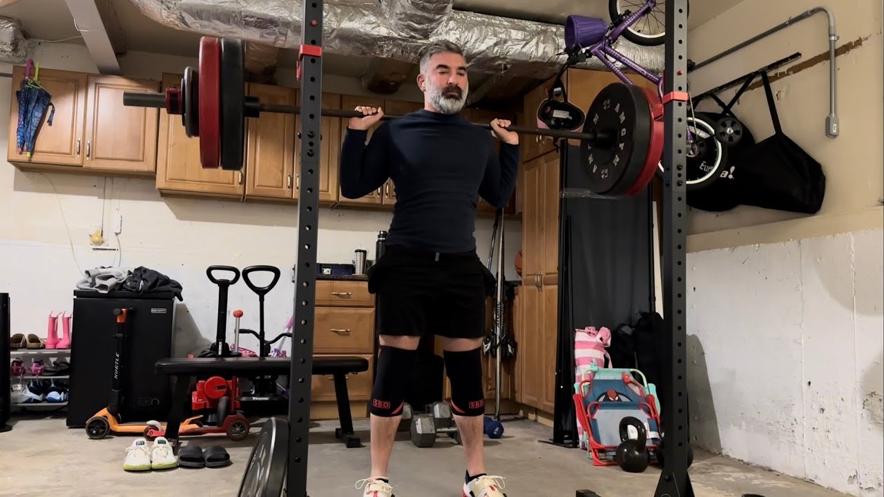 Garage Squat Progression 260x11 to 270x8 Lower Body Strength Workout