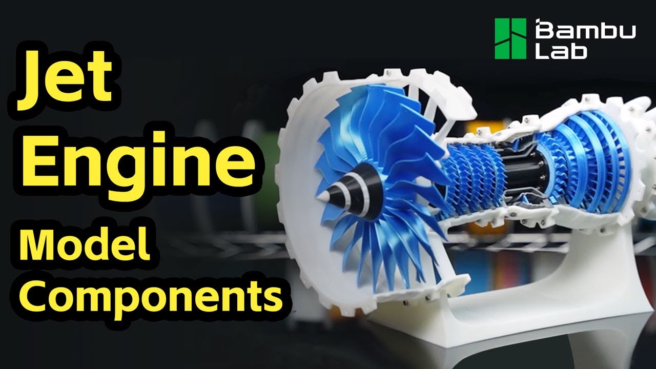 Bamboo Lab Makerworld MH006 Jet Engine Creative Model Components