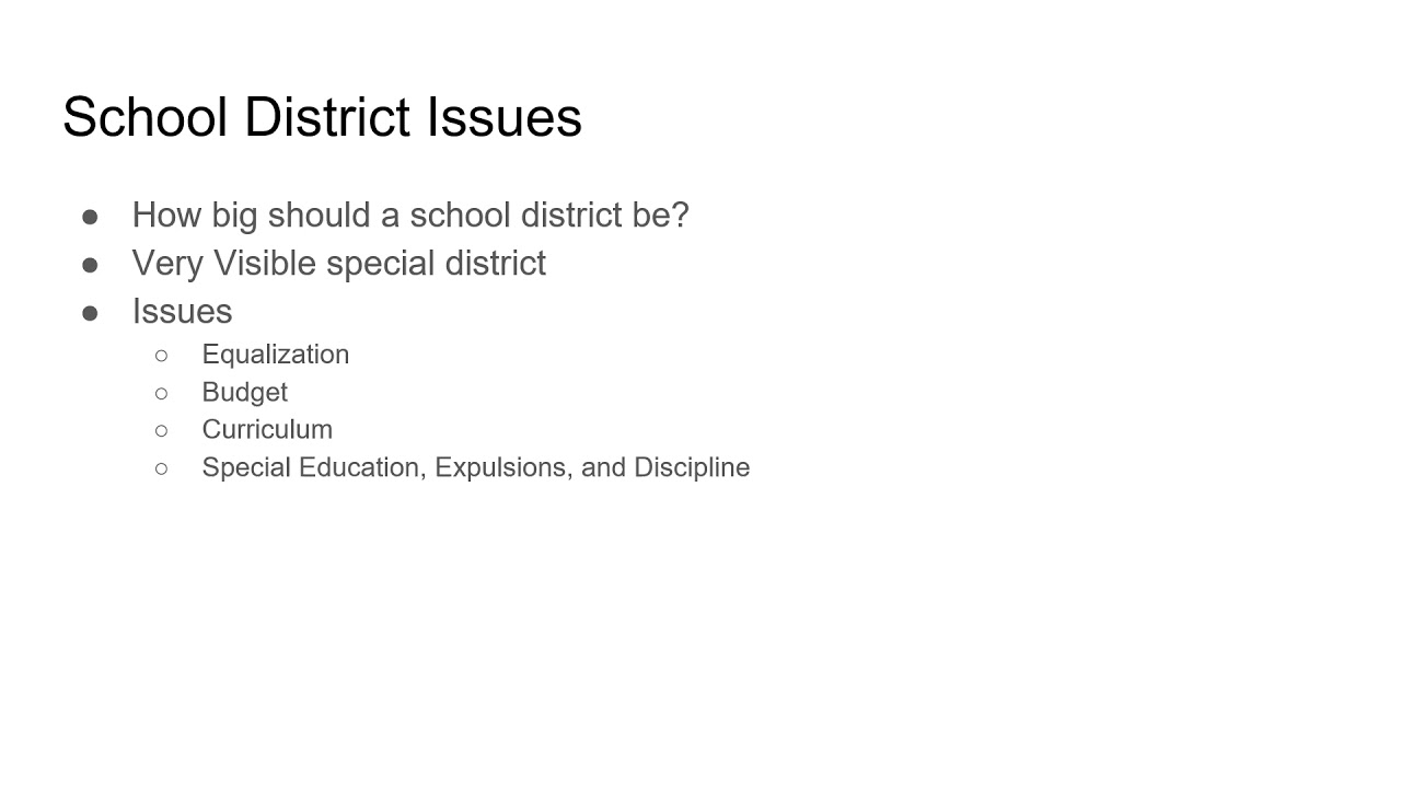 Local Government  Special Districts