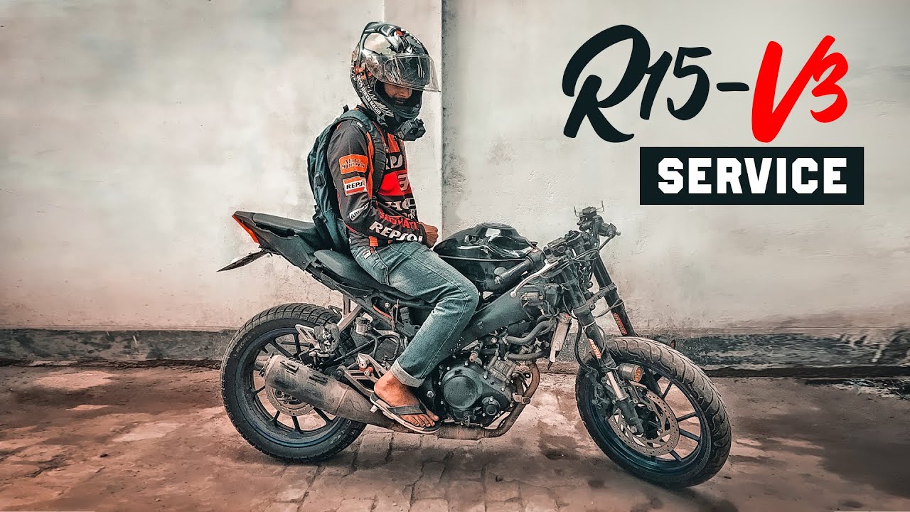 My bike is Corona affected 😣 Yamaha R15 V3 Bike Servicing