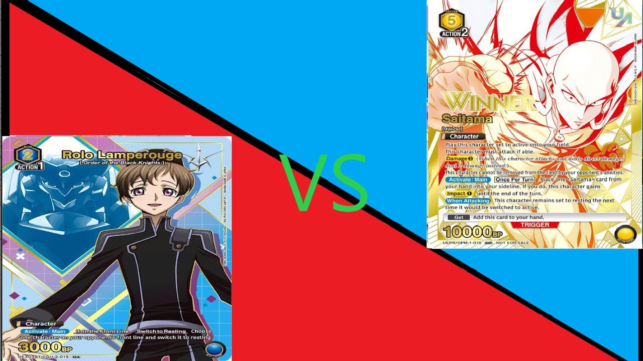 Union Arena Locals 03/05 Round 1 Blue Code Geass (Rolo) vs Yellow One Punch Man (Saitama)