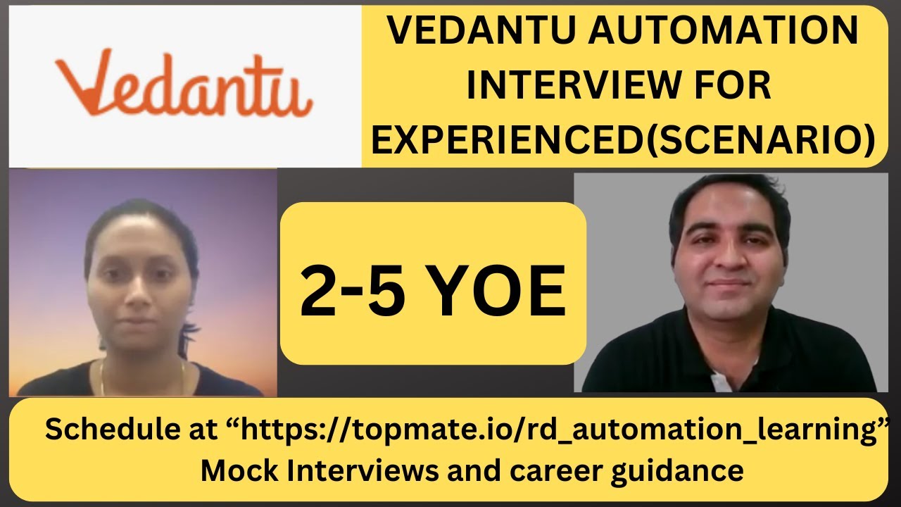 Vedantu Automation Testing Interview Experience | Real Time Interview Questions and Answers