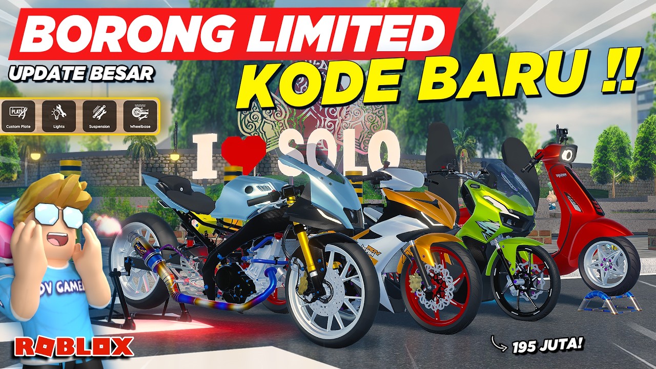 RDID NEW MAP UPDATE !! BUYING ALL LIMITED VIETNAM STYLE DRAG BIKES 195 MILLION REDEEM CODE - Roblox