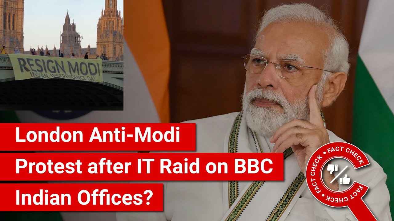 FACT CHECK: Viral Video Shows London Anti-Modi Protest Following IT Raid on BBC Indian Offices?