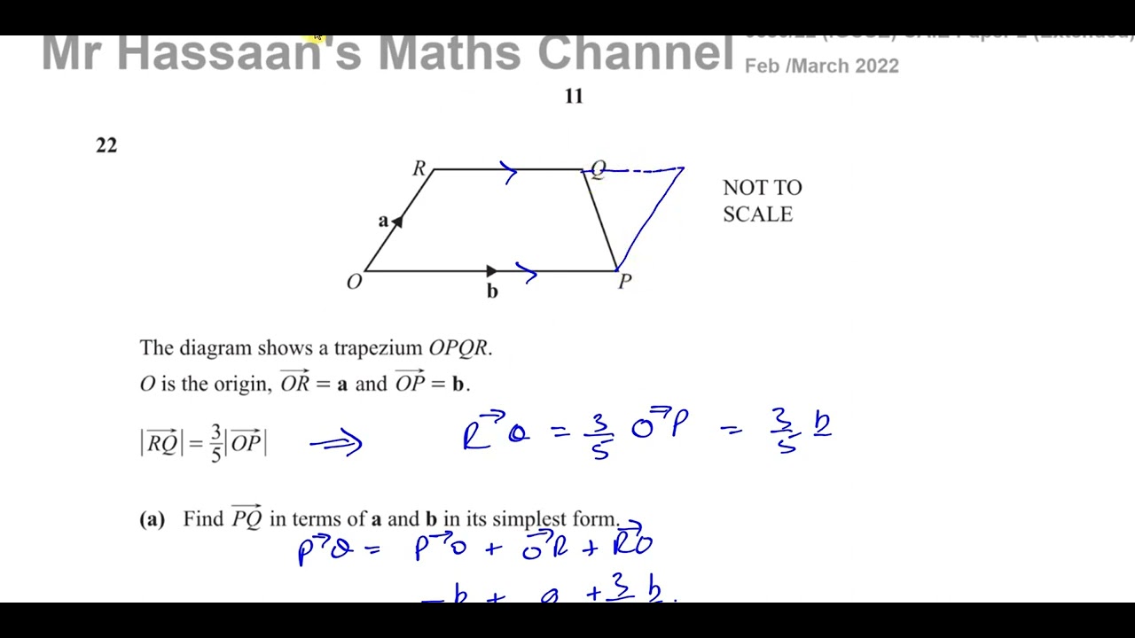 0580/22/F/M/22 (IGCSE), Paper 22,  Q22, Vectors, Similarity
