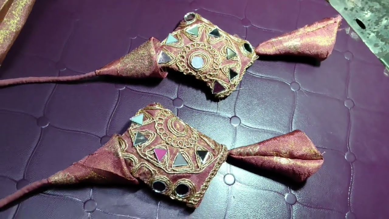  Beautiful blouse ke liye banaaiye ||  👌 heavy latkan design || cutting and stitching for blouse