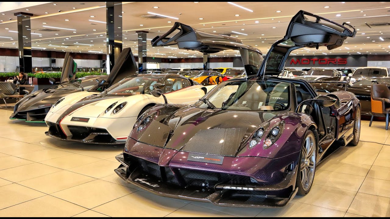 Bugatti DIVO, Lamborghini VENENO, Pagani Huayra BC, Ferrari MONZA SP2 - START UP at VIP MOTORS DUBAI