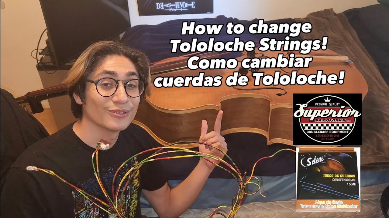 How to change Tololoche Strings! Como Cambiar Cuerdas de Tololoche!