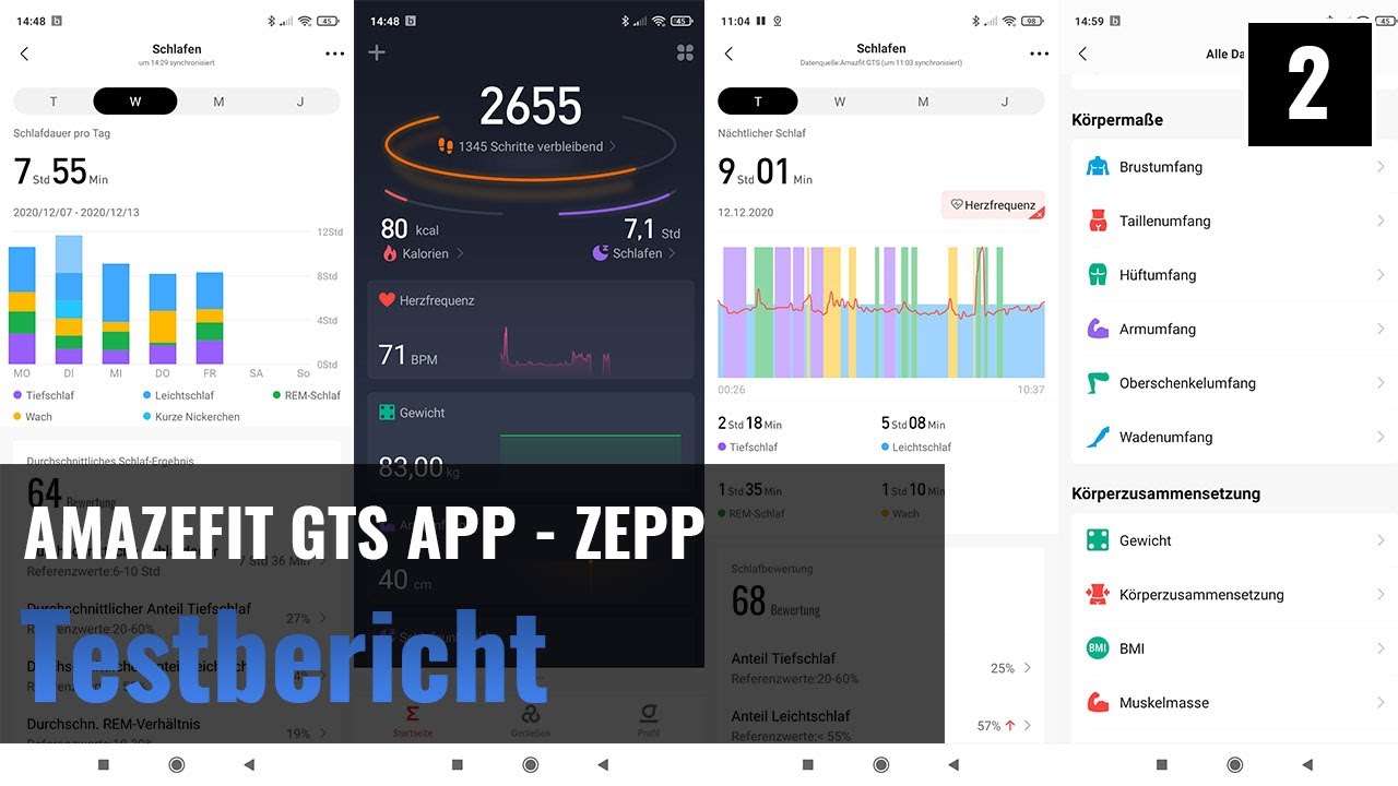 Amazefit GTS im Test - Einsteiger Fitness Smartwatch - Die APP - ZEPP