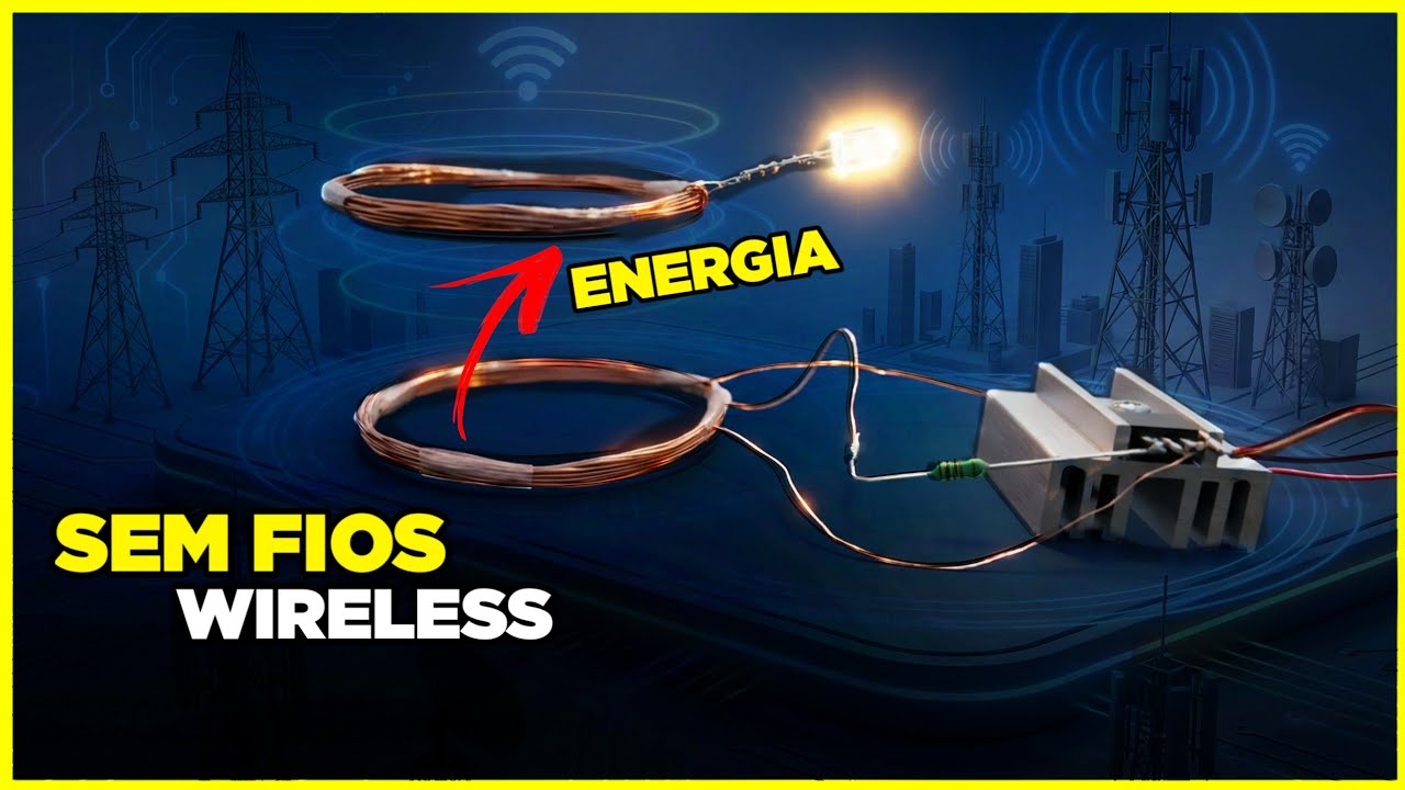Como transmitir eletricidade sem fios bem simples e potente (energia wireless) fácil?