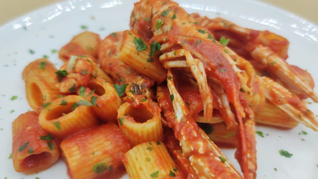 mezze maniche agli scampi