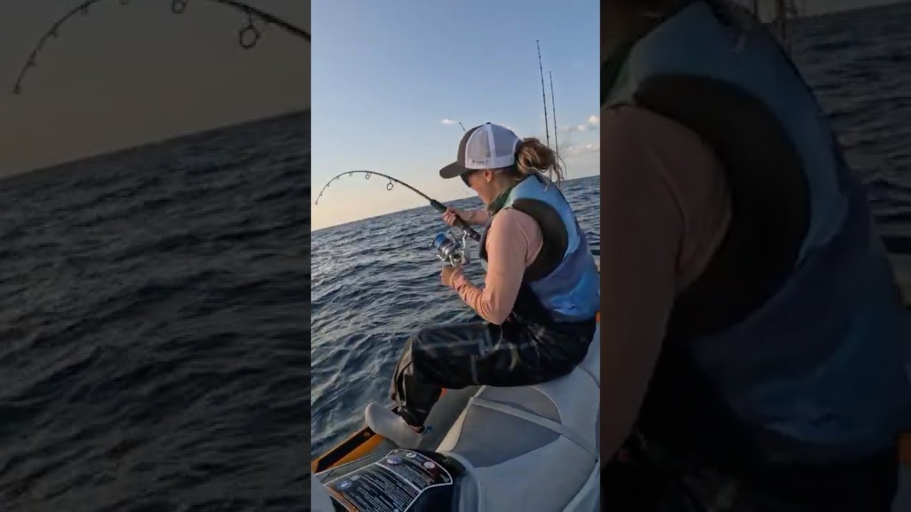 Hooked Up and Racing a Shark!