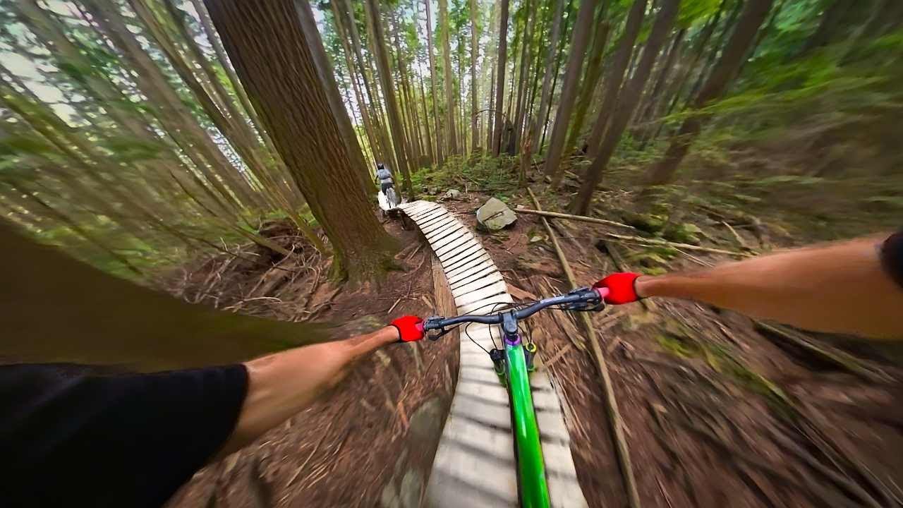 Riding INSANE Wooden Roller Coaster Bike Features!