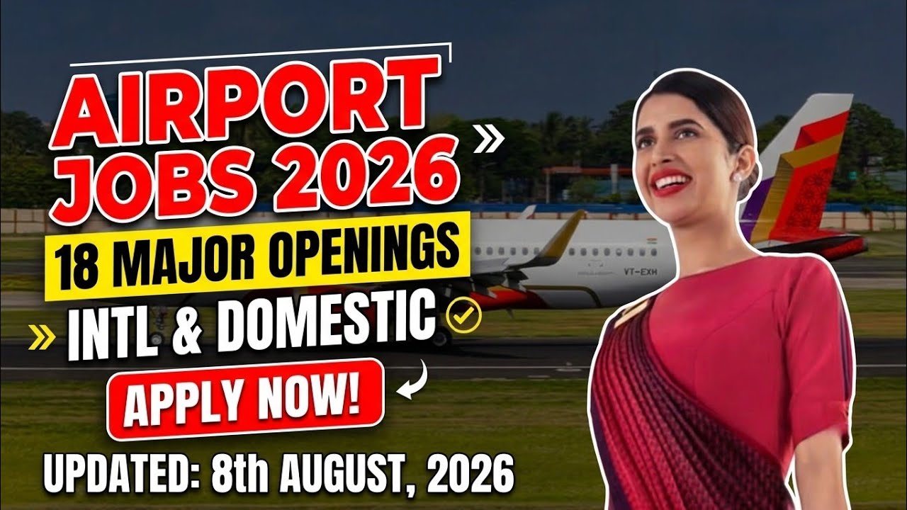 18 MAJOR Airport jobs update indigo airline |air india |qatar airways |emirates airline 8th august