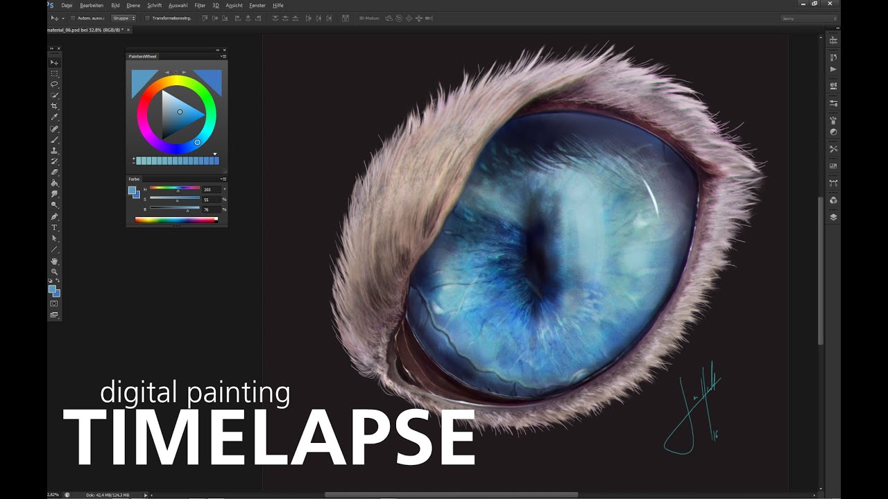 Cat eye // Digital PAINTING TIMELAPSE
