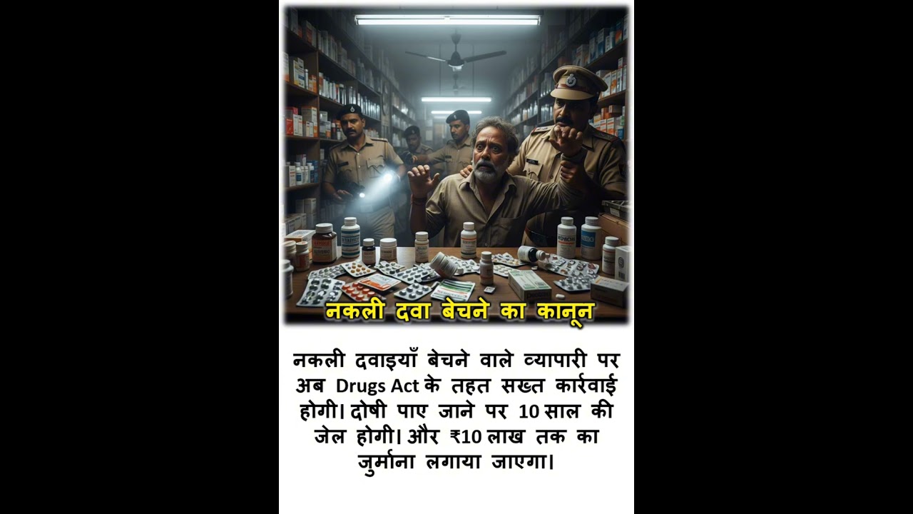 Fake Medicines Ban in India   10 Years Jail & ₹10 Lakh Fine   Drugs Act 2025 