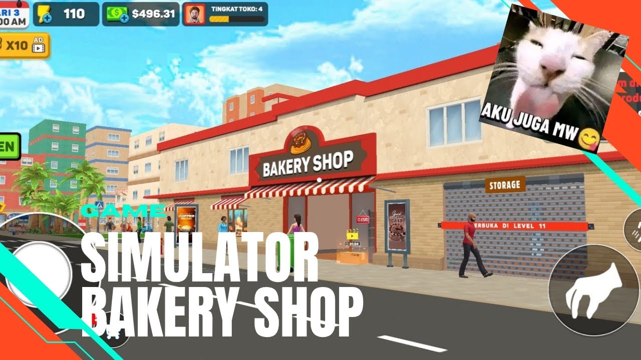 AKU SUKA DONAT!! AKU AKAN BERMAIN GAME SIMULATOR MEJADI PEHUSAHA ROTI