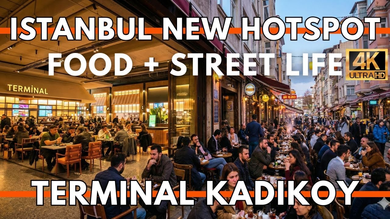 ISTANBUL TURKEY 2026 4K WALKING TOUR | Istanbul’s NEW Kadikoy Food Hall (Terminal) + Moda Crowd