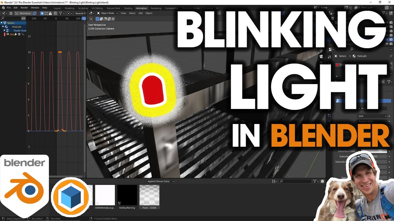 Как сделать МИГАЮЩИЙ свет в Blender!