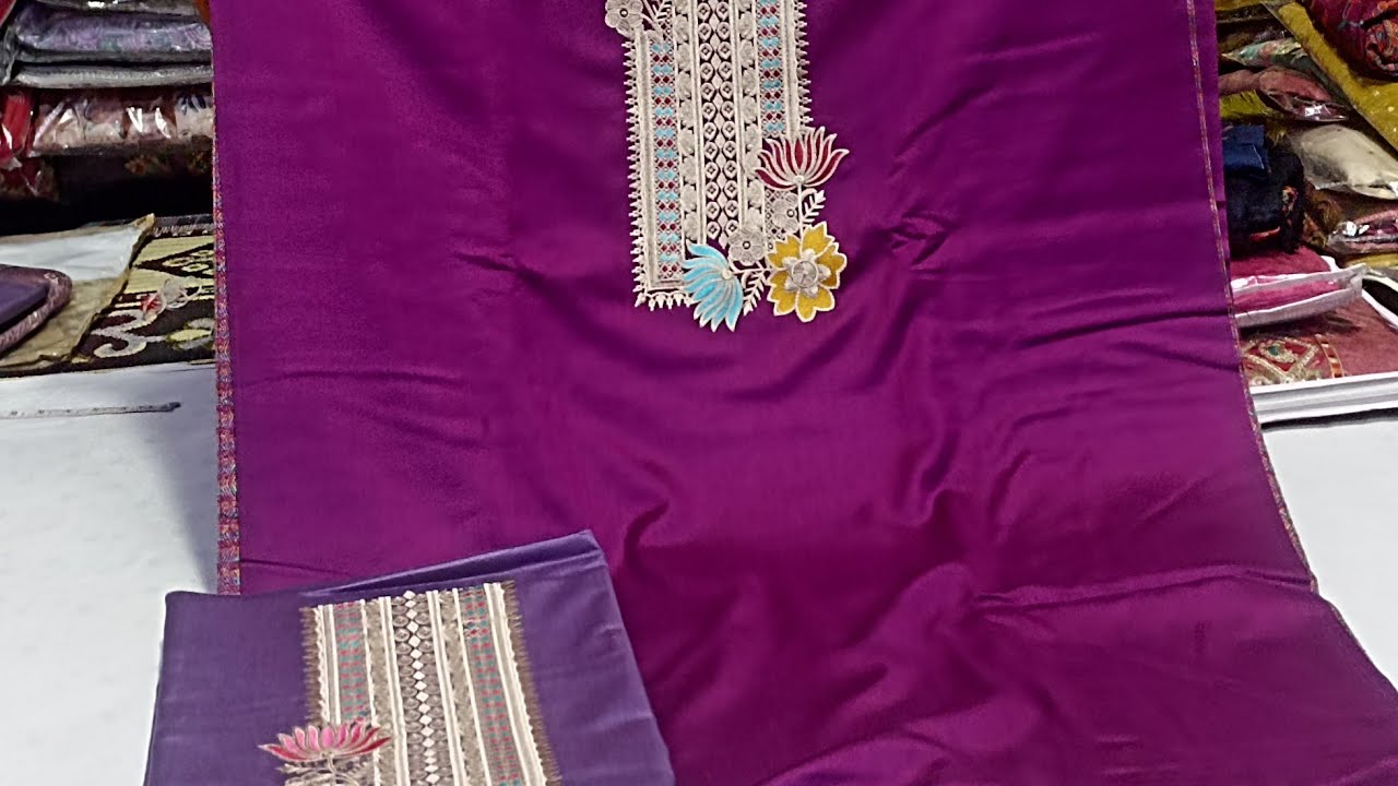 Pure pashmina wiveing work k suit ki sale (9991851775)