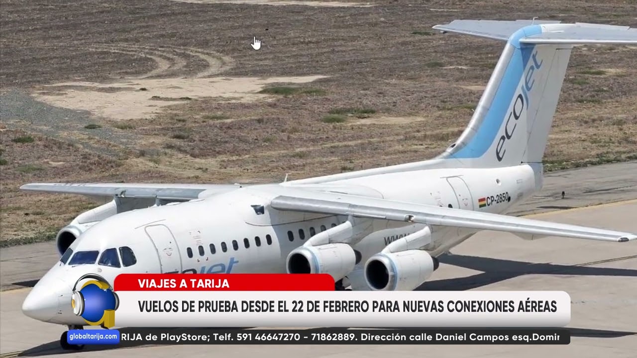 CONFIRMAN INICIO DE VUELOS DE ECOJET CON DESTINO A SANTA CRUZ