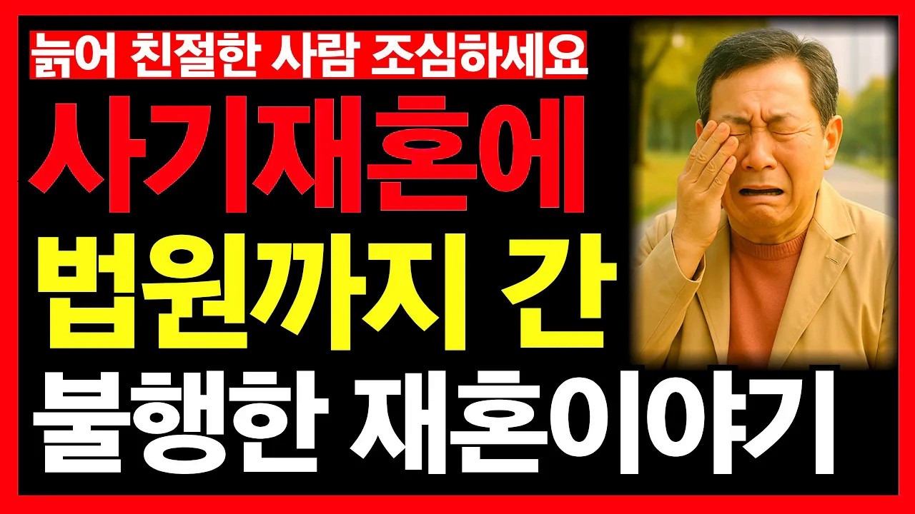 사기 재혼에 법원까지 간 김할아버지 이야기ㅣ노후인생ㅣ노년재혼ㅣ다소용없다ㅣ혼자가축복이다ㅣ노년인생ㅣ노년건강ㅣ노년사연ㅣ무병장수