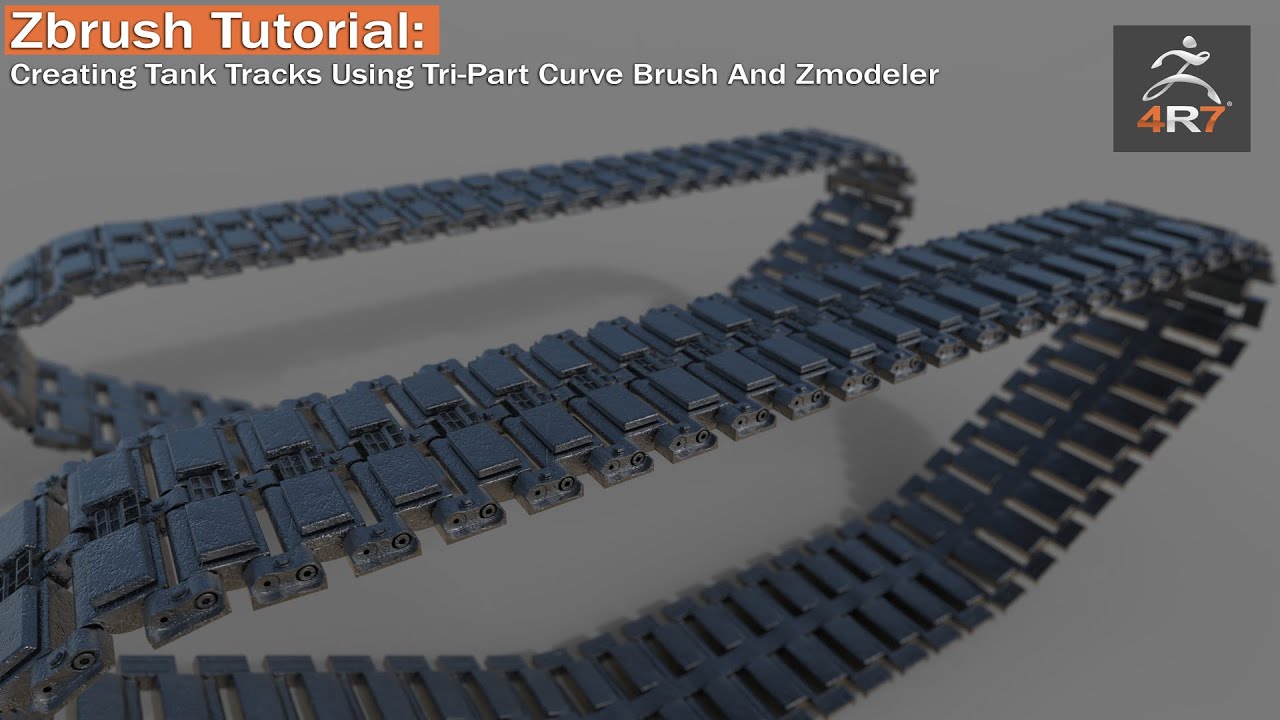 Zbrush 4r7Tutorial - Creating Tank Tracks