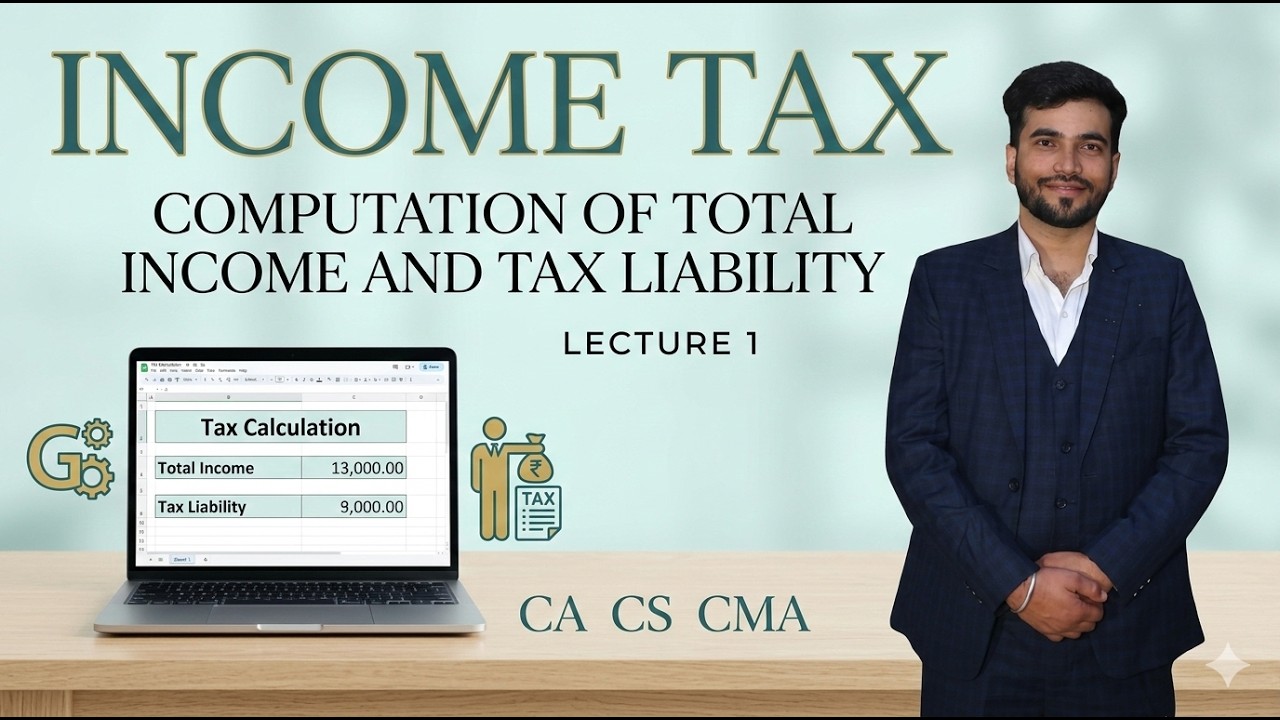 Computation of Total Income and Tax Liability | Income Tax Explained Step-by-Step CA | CS |CMA |L -1
