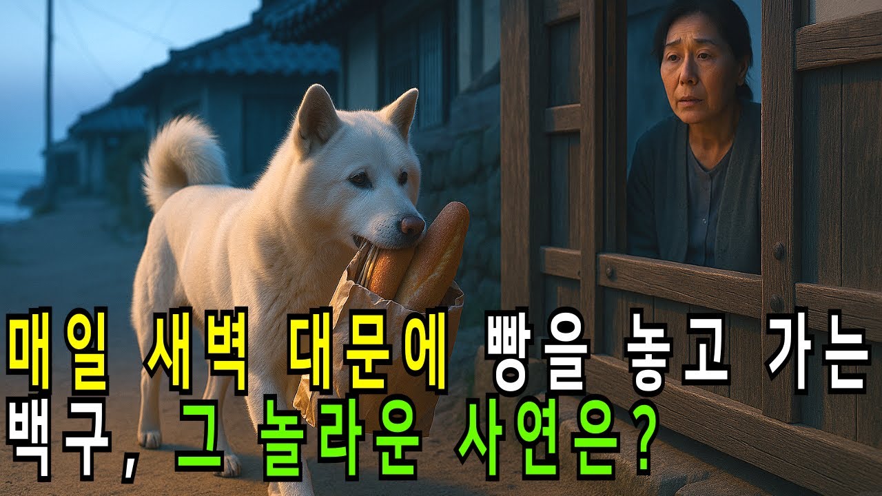 매일 새벽 대문에 빵을 놓고 가는 백구, 그 놀라운 사연은?