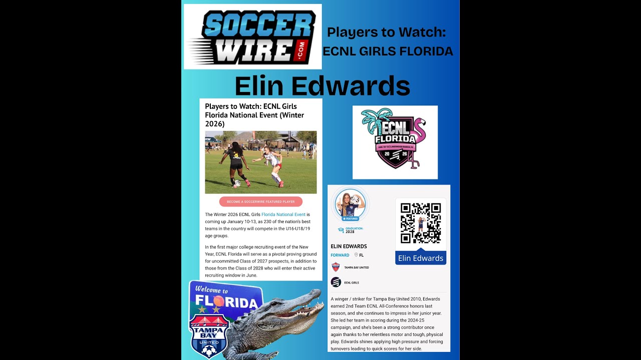 Let's get ready for the Florida Girls ECNL National Showcase Jan 10-12 2025