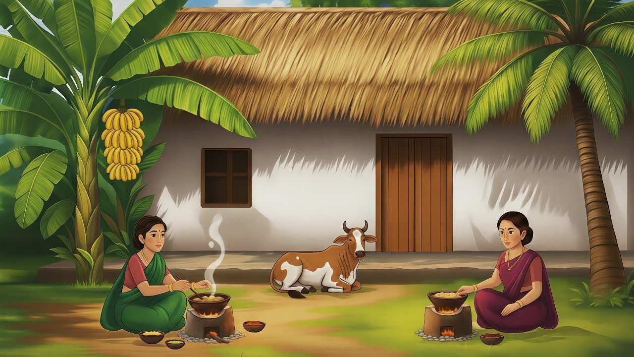 दो बहनों की क़िस्मत || Hindi kahani | Moral story | cartoon animation | @AutodraftAi #viral 