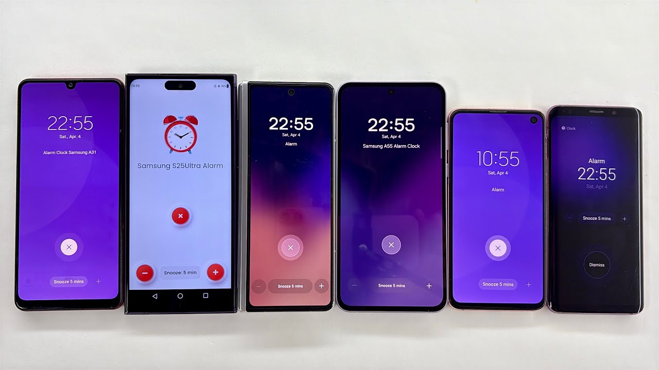 Alarm Clock + Timer Samsung Z Fold 3 + S25 Ultra + Galaxy A55 + Galaxy A32 + Galaxy S9 + Galaxy S10e
