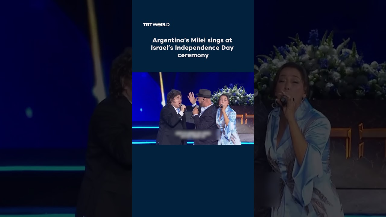 Argentina&rsquo;s Milei sings at Israel&rsquo;s Independence Day ceremony